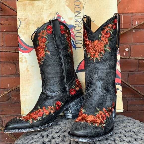 Old Gringo Shoes - OLD GRINGO NEW! ANNA SUI Floral Embroidered Boots